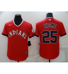 Men's Nike Cleveland Indians #25 Jim Thome Red Throwback Jersey