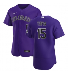 Men Colorado Rockies 15 Raimel Tapia Men Nike Purple Alternate 2020 Flex Base Player MLB Jersey