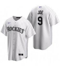 Men Colorado Rockies 9 Connor Joe White Stitched Baseball Jerse