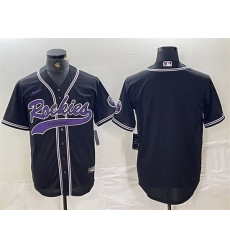 Men Colorado Rockies Blank Black Cool Base Stitched Baseball Jersey