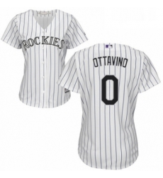 Womens Majestic Colorado Rockies 0 Adam Ottavino Replica White Home Cool Base MLB Jersey 