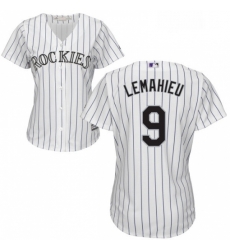 Womens Majestic Colorado Rockies 9 DJ LeMahieu Replica White Home Cool Base MLB Jersey