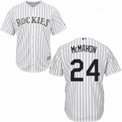 Youth Majestic Colorado Rockies 24 Ryan McMahon Replica White Home Cool Base MLB Jersey 