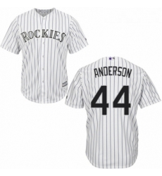 Youth Majestic Colorado Rockies 44 Tyler Anderson Replica White Home Cool Base MLB Jersey 