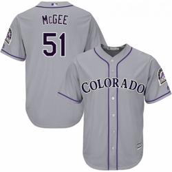 Youth Majestic Colorado Rockies 51 Jake McGee Authentic Grey Road Cool Base MLB Jersey