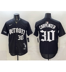Men Detroit Tigers  30 Kerry Carpenter 2026 Black  Motor Gothic Edition  Vapor Premier Limited Stitched Baseball Jersey