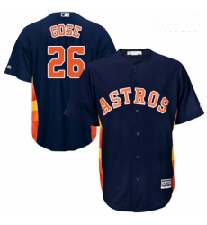 Mens Majestic Houston Astros 26 Anthony Gose Replica Navy Blue Alternate Cool Base MLB Jersey 