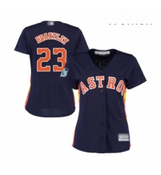 Womens Houston Astros 23 Michael Brantley Authentic Navy Blue Alternate Cool Base Baseball Jersey 