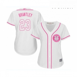 Womens Houston Astros 23 Michael Brantley Authentic White Fashion Cool Base Baseball Jersey 