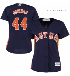 Womens Majestic Houston Astros 44 Roy Oswalt Authentic Navy Blue Alternate Cool Base MLB Jersey