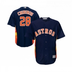 Youth Houston Astros 28 Robinson Chirinos Authentic Navy Blue Alternate Cool Base Baseball Jersey 