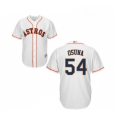 Youth Houston Astros 54 Roberto Osuna Authentic White Home Cool Base Baseball Jersey 