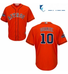 Youth Majestic Houston Astros 10 Yuli Gurriel Replica Orange Alternate 2017 World Series Champions Cool Base MLB Jersey 