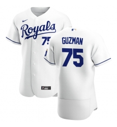 Men Kansas City Royals 75 Jeison Guzman Men Nike White Home 2020 Flex Base Player MLB Jersey