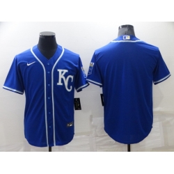 Men Kansas City Royals Blank Blue Cool Base Stitched Jerse