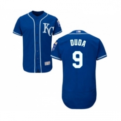 Mens Kansas City Royals 9 Lucas Duda Royal Blue Alternate Flex Base Authentic Collection Baseball Jersey