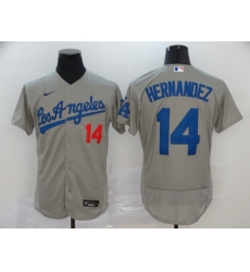 Dodgers 14 Enrique Hernandez Gray 2020 Nike Flexbase Jersey