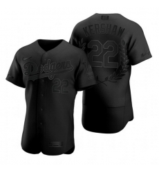 Dodgers 22 Clayton Kershaw Black Nike Flexbase Fashion Jersey