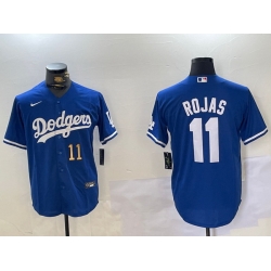 Men Los Angeles Dodgers 11 Miguel Rojas Royal Cool Base Stitched Baseball Jersey 5