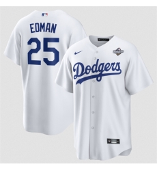 Men Los Angeles Dodgers 25 Tommy Edman White 2025 World Series Home Cool Base Stitched Baseball Jersey Men Los Angeles Dodgers 25 Tommy Edman White 2025 World Series Home Cool Base Stitched Baseball Jersey