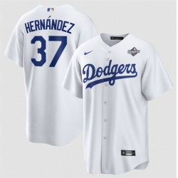 Men Los Angeles Dodgers 37 Teoscar Hernandez White 2025 World Series Home Cool Base Stitched Baseball Jersey Men Los Angeles Dodgers 37 Teoscar Hernandez White 2025 World Series Home Cool Base Stitched Baseball Jersey