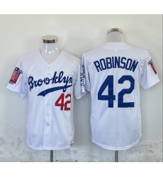 Men Los Angeles Dodgers 42 Jackie Robinson White Stitched Baseball Jersey