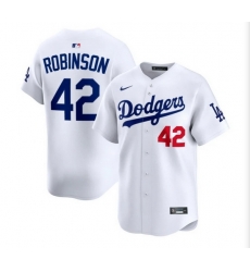 Men Los Angeles Dodgers 42 Jackie Robinson White Throwback Cooperstown Collection Limited Stitched Nike Baseball Jersey