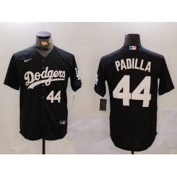 Men Los Angeles Dodgers 44 Vicente Padilla Black Cool Base Stitched Baseball Jersey 3