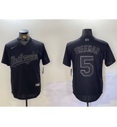 Men Los Angeles Dodgers 5 Black Cool Base Stitched Baseball Jersey