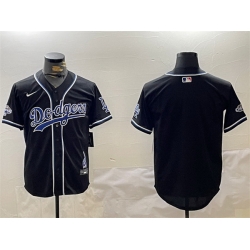 Men Los Angeles Dodgers Blank Black 2024 World Series Champions Limited Stitched Baseball Jersey