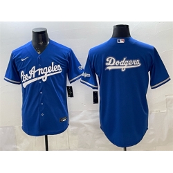 Men Los Angeles Dodgers Team Big Logo Royal Alternate Stadium Stitched Baseball Jerseys