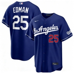 Men Los Angeles Dodgers Tommy Edman 25 Blue 2026 Gold Collection Stadium Stitched Baseball Jersey