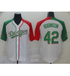 Men's Los Angeles Dodgers #42 Jackie Robinson Mexican Heritage Culture Night Jersey