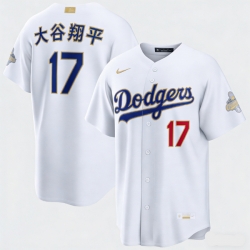 Mens Los Angeles Dodgers Shohei Ohtani Nike White 2026 Gold Collection Kanji Stadium Jersey