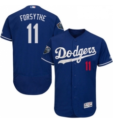 Mens Majestic Los Angeles Dodgers 11 Logan Forsythe Royal Blue Alternate Flex Base Authentic Collection MLB Jersey