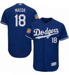 Mens Majestic Los Angeles Dodgers 18 Kenta Maeda Royal Blue Flexbase Authentic Collection MLB Jersey