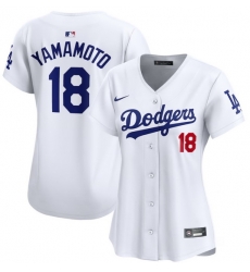 Women Los Angeles Dodgers 18 Yoshinobu Yamamoto White Flex Base Stitched Jersey Women Los Angeles Dodgers 18 Yoshinobu Yamamoto White Flex Base Stitched Jersey