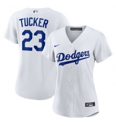 Women Los Angeles Dodgers 23 Kyle Tucker White Cool Base Stitched Baseball Jersey Women Los Angeles Dodgers 23 Kyle Tucker White Cool Base Stitched Baseball Jersey