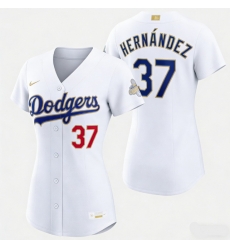 Women Los Angeles Dodgers Teoscar Hernández Nike White 2026 Gold Collection Stadium Jersey Women Los Angeles Dodgers Teoscar Hernández Nike White 2026 Gold Collection Stadium Jersey