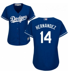 Womens Majestic Los Angeles Dodgers 14 Enrique Hernandez Authentic Royal Blue Alternate Cool Base MLB Jersey