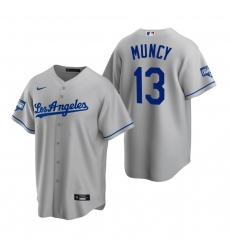 Youth Los Angeles Dodgers 13 Max Muncy Gray 2020 World Series Champions Road Replica Jersey