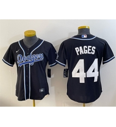 Youth Los Angeles Dodgers  44 Andy Pages Black Stitched Baseball Jersey