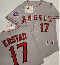 Men Los Angles Angeles Erstad #17 Gray Stitched MLB Jersey