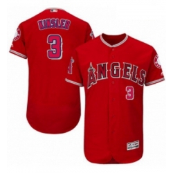 Mens Majestic Los Angeles Angels of Anaheim 3 Ian Kinsler Red Alternate Flex Base Authentic Collection MLB Jersey