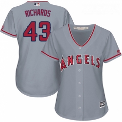 Womens Majestic Los Angeles Angels of Anaheim 43 Garrett Richards Authentic Grey Road Cool Base MLB Jersey