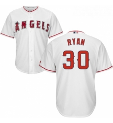 Youth Majestic Los Angeles Angels of Anaheim 30 Nolan Ryan Replica White Home Cool Base MLB Jersey