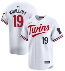 Men Minnesota Twins 19 Alex Kirilloff White 2024 Home Limited Stitched Baseball Jersey