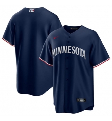 Men Minnesota Twins Blank Navy Cool Base Stitched Jersey