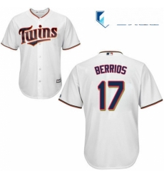 Mens Majestic Minnesota Twins 17 Jose Berrios Replica White Home Cool Base MLB Jersey