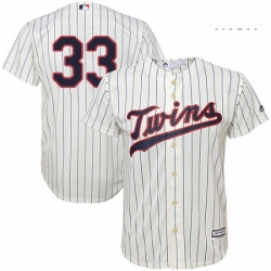 Mens Majestic Minnesota Twins 33 Justin Morneau Replica Cream Alternate Cool Base MLB Jersey